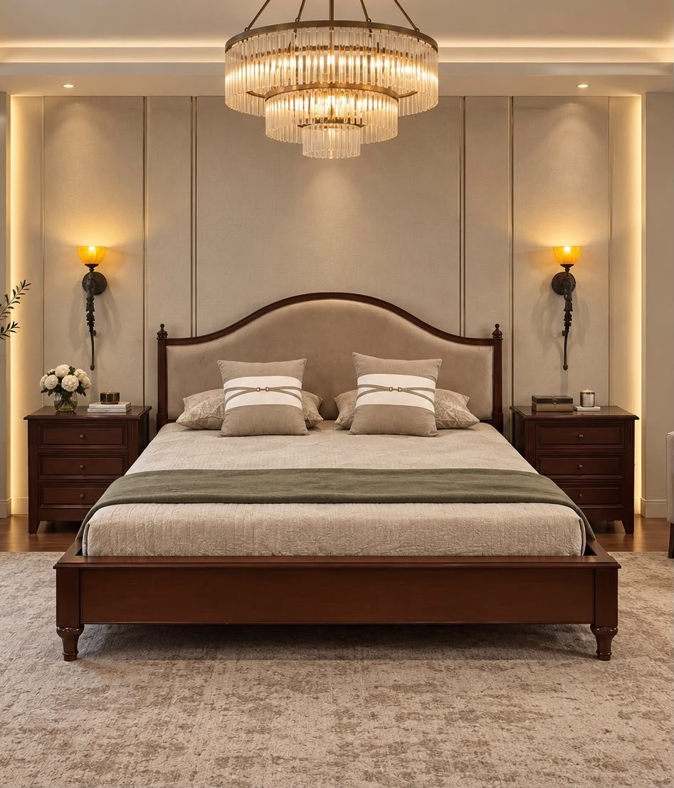 Aurelia Arched Upholstered Bed Set