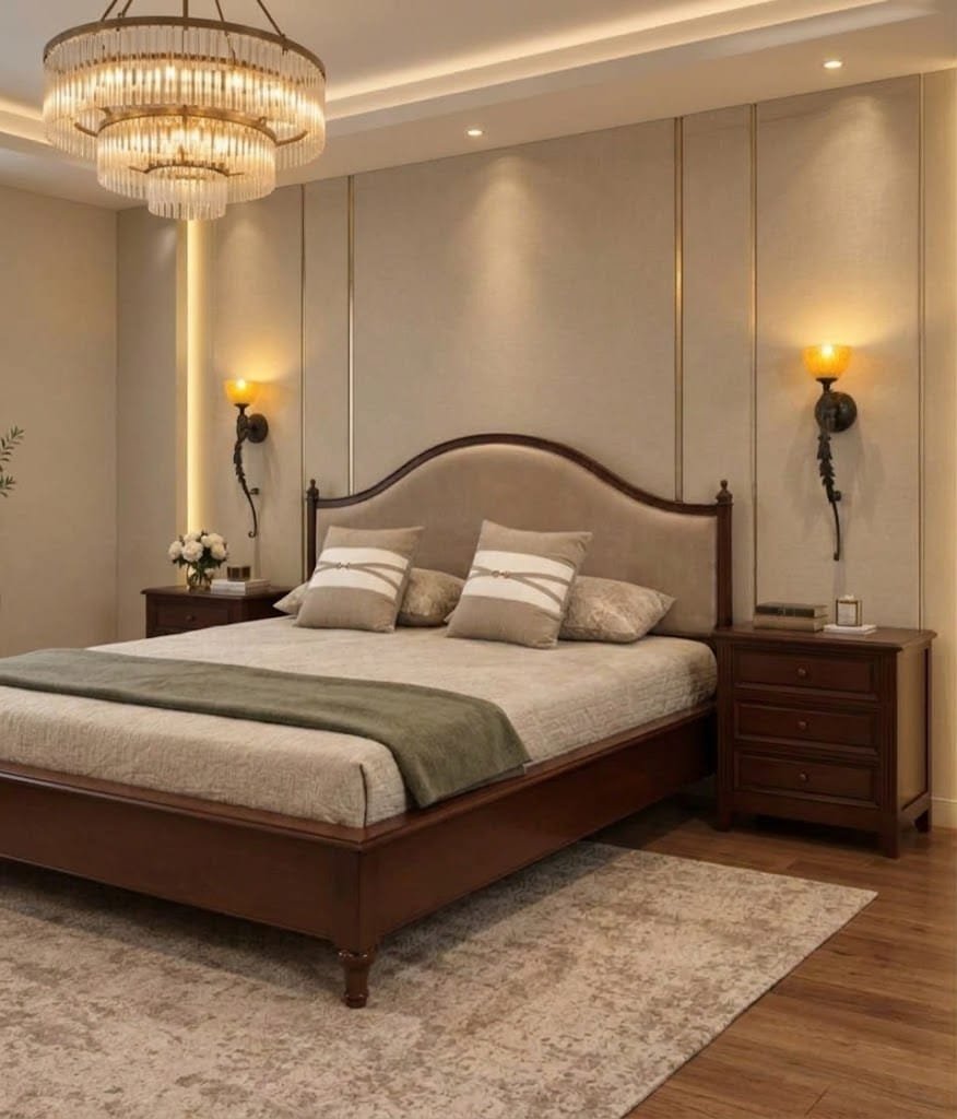 Aurelia Arched Upholstered Bed Set - Image 2