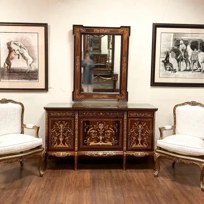 Eleanor Buffet Side Board & Mirror Frame (1)